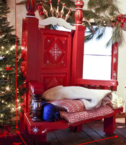 Trône et décor de Noël
